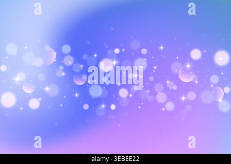 Magical pastel gradient Background with sparkling glitter effects and iridescent shimmer creates enchanting atmosphere. Perfect for princess-themed Stock Vector