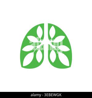 Abstract Eco-Respiratory & Lung Vitality Emblem Stock Vector