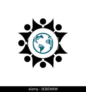 Global Unity & International Community Logo Stock Vector