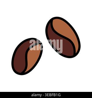 Coffee beans doodle hand drawn vector isolated on white Stock Vector