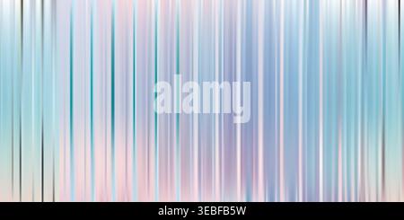 Glass pattern texture effect. Holograph ice reed metal. Abstract 3d ribbed line gradient. Fluted laser ripple striations. Silver light corrugated Stock Vector
