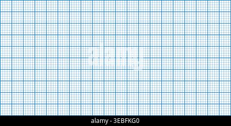 Seamless blueprint grid pattern, mathematical square coordinate paper texture . Stock Vector