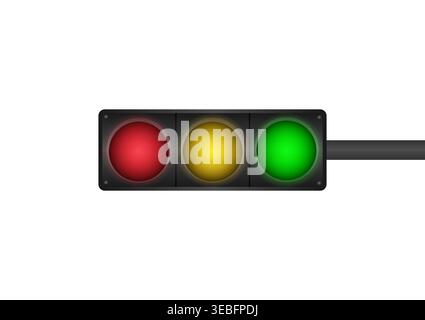 Traffic Light. Vector Illustration Isolated on White Background. Stock Vector