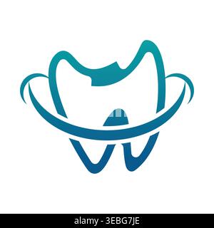 Professional dental care icon featuring tooth, toothbrush, floss, clinic, hygiene, orthodontic, and medical symbols. Ideal for healthcare branding, ap Stock Vector