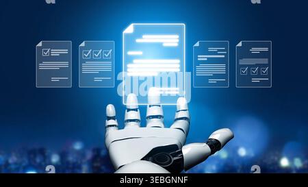 Online document management, cloud-based document access, secure digital file storage, paperless document workflow, and online document sharing for Stock Photo