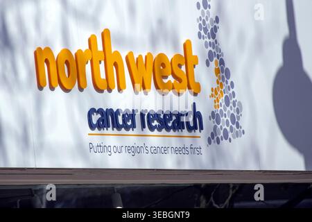 charity shop sign, front of store, shop name. Stock Photo