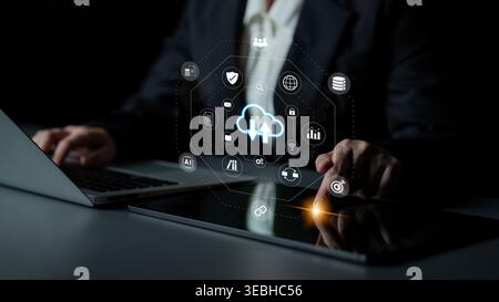 Cloud storage improves digital file management, enhances data access, and supports secure collaboration Parse Stock Photo