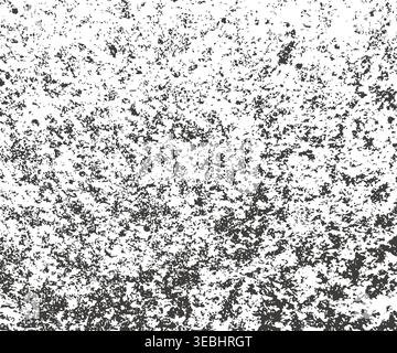 Rough black and white metallic texture with grain, dust, and splatter effect. Abstract grunge texture, textured for overlay or screen scratch effect Stock Vector