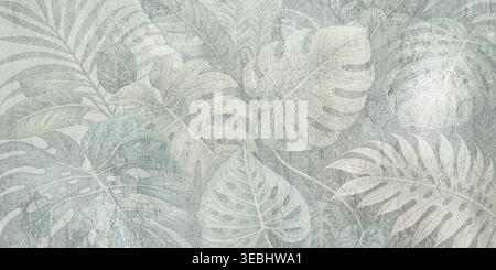 Colorful ceramic wall tiles and mural decoration. Abstract damask patchwork pattern with geometric floral ornaments, Vintage tiles intricate details Stock Photo