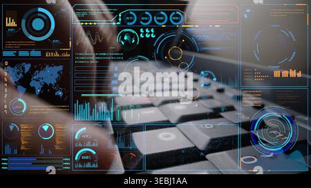 Data analytics and big data strategy for real-time analytics, predictive data modeling, business intelligence analytics, and data-driven decision Stock Photo