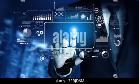 AI powers data analytics with predictive insights, smart dashboards, and real-time modeling for strategic decision-making. Artificial intelligence Stock Photo