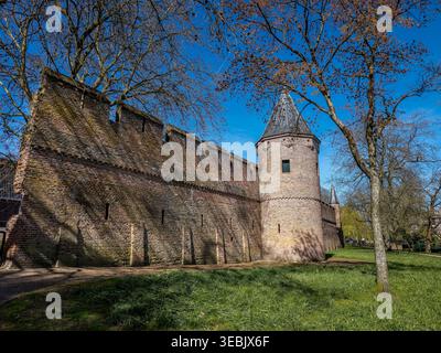 Amersfoort Medieval City Wall Inner Face Brick Arches Watch Tower Crenellations Netherlands Utrecht Spring Stock Photo
