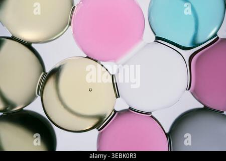 Macro pastel colored spheres creating an abstract mosaic Stock Photo