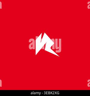 Letter R Abstract Logo Design Stock Vector