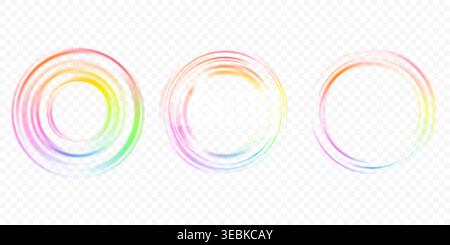 Iridescent droplet with gradient holographic colors, realistic light flare and translucent surface creating beautiful abstract overlay. Vector Stock Vector