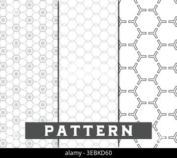 Seamless Honeycomb Pattern with Distinct Geometric Hexagon Shapes Stock Vector