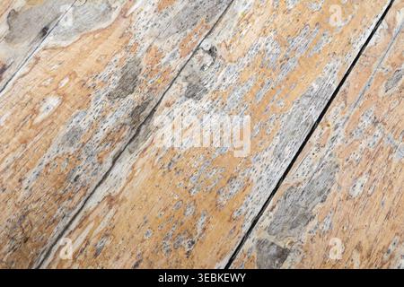 Textured wooden surface showing natural grain pattern with weathered details highlighting rustic charm and organic structural beauty suitable for abst Stock Photo
