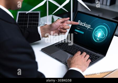 Backup Storage Data Internet Technology Business concept. Database storage cloud technology file data transfer sharing, cyber, big data information Stock Photo