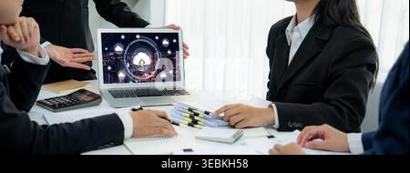 Cloud computing software for brisk remote work and personal data storage Stock Photo