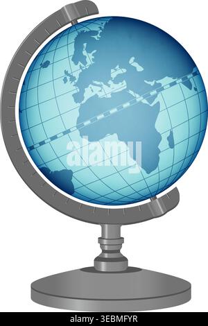 Modern Metallic Globe vector Illustration Stock Vector