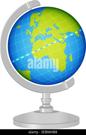 Modern Metallic Globe vector Illustration Stock Vector