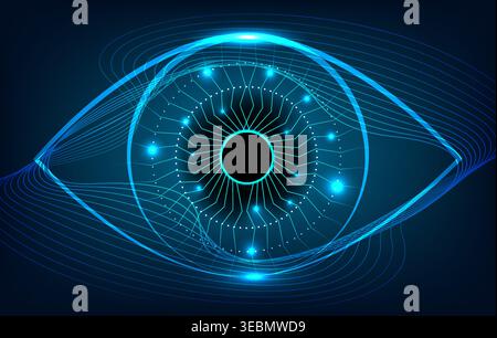 Global technology eye Stock Vector
