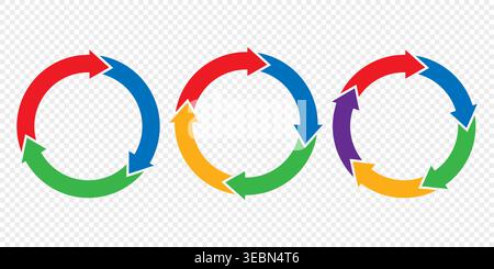 Vector illustration of a circle with arrows Stock Vector
