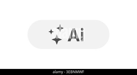 AI stars icon. Artificial intelligence star logo generation chat symbol icon concept design. Stock Vector