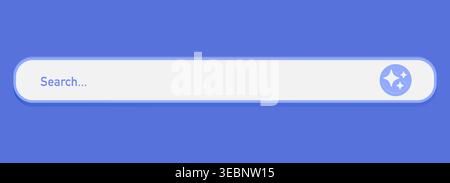 Website prompt bar, ai frame set. Artificial intelligence, machine learning technology, chat, futuristic, button. Search bar Internet browser engine. Vector illustration Stock Vector