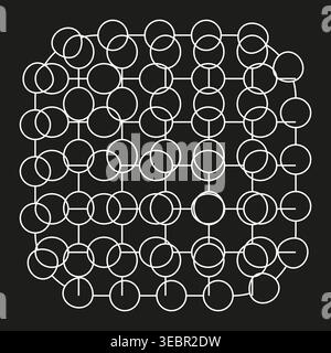 Abstract data network connection nodes pattern vector. Perfect for modern technology branding and big data visualization. EPS 10. Stock Vector