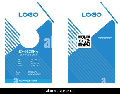 Professional Corporate ID Card Template Stock Vector