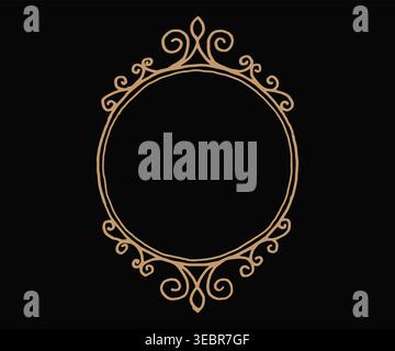 Luxury Hand Drawn Ornate Photo Frame Stock Vector