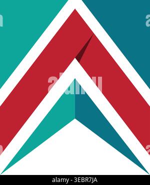 Letter A Logo with Arrow Symbol Modern Minimalist Line Stock Vector