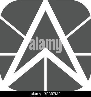Letter A Logo with Arrow Stock Vector