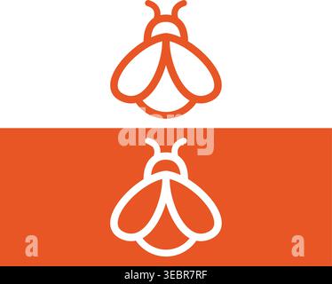 Bee Line Art Icon Set Stock Vector