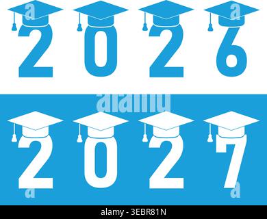 Class of 2026 Graduation Year Design Stock Vector