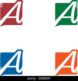 Letter A Logo Design Stock Vector