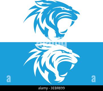 Tiger Head Mascot Logo Stock Vector