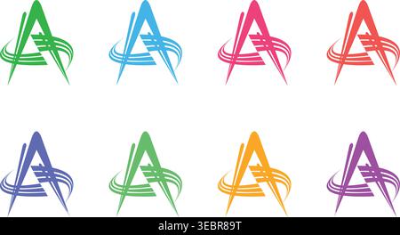 Letter A Logo Design Stock Vector