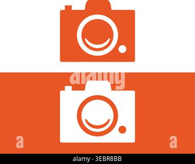 Camera Smile Logo Design Creative Photography Icon Stock Vector