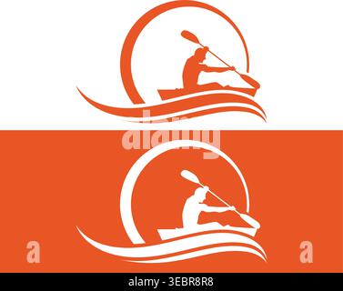Rowing Boat and Fisherman Silhouette Stock Vector