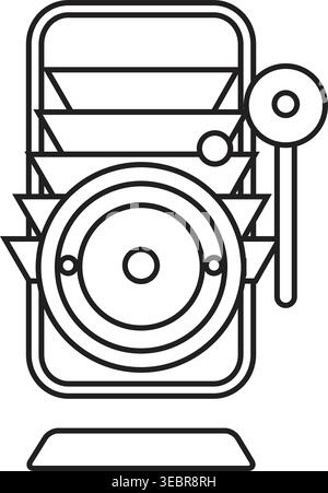 Vintage Camera Viewfinder Vector Icon Stock Vector