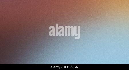 Grainy texture creating smooth color gradient from orange to blue Stock Photo