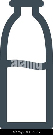 Milk Bottle Icon Vector Stock Vector