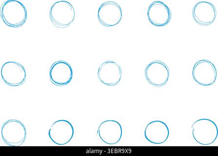 Set of Minimalist Geometric Circle Frames Stock Vector