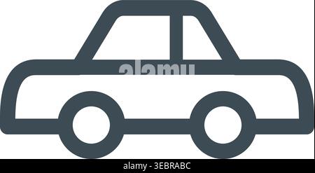 Stylized Red Sports Car Illustration Retro Muscle Car Vector Art Stock Vector