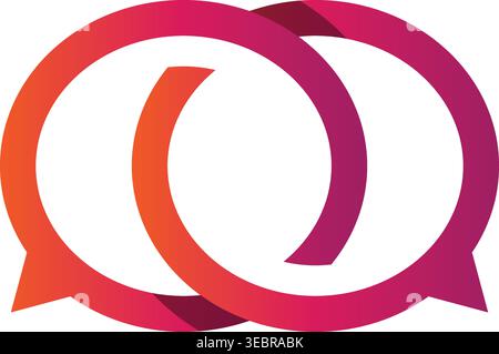 Chat Bubble Icon Simple Speech Balloon Line Art Stock Vector