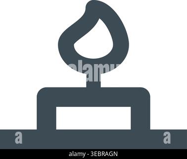 Candle Line Art Icon Stock Vector