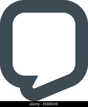 Chat Bubble Icon Simple Speech Balloon Line Art Stock Vector