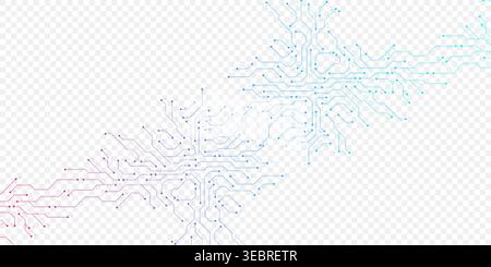 Circuit board digital abstract background. Motherboard technology texture design. AI semiconductor and computer processor on tech bg. Vector Stock Vector